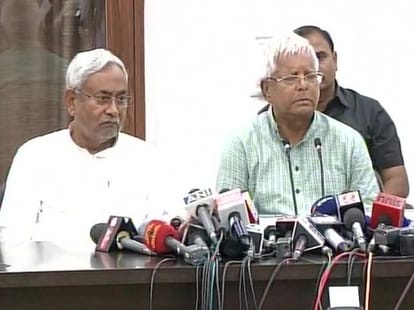 Bihar: nitish talk with media after big victory