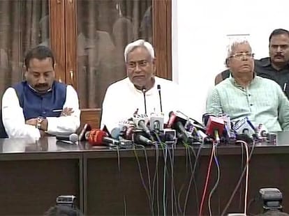 Bihar: nitish talk with media after big victory