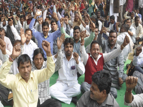Alleging abuse by staff protest.