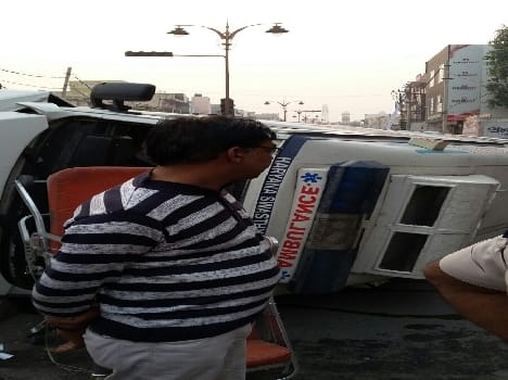 embulance fall driver injured 