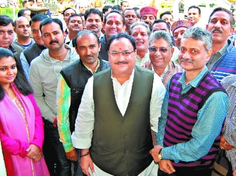 health minister jp nadda celebrate diwali at his home in bilaspur himachal pradesh.