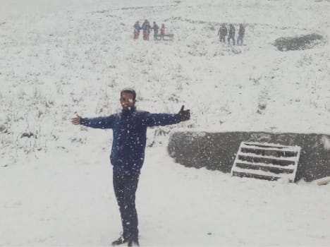 fresh snowfall in kashmir, rain in plains