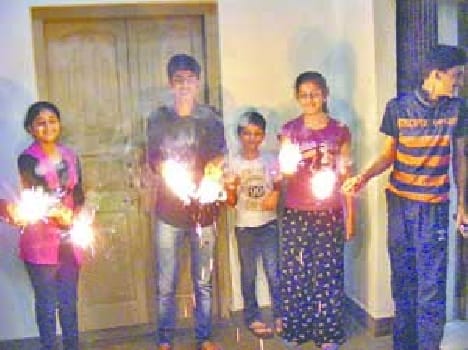 The enthusiastic celebrating the Feast of Lanterns