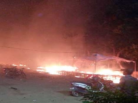 9 motorcycles are gutted in the fire incident deepawali night