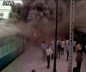 three train fire at puri railway station 