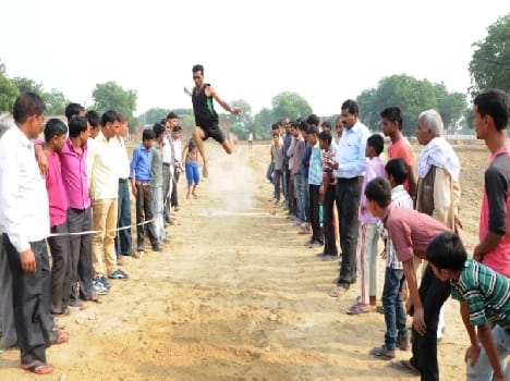 Sher Singh kicked stake in the long jump Dholpur