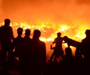 House burnt in fire