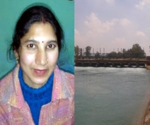 mother jump in to river with newborn baby girl.
