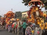 The procession turned Bhole Shankar