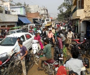  traffic jam due to satsang in dehradun.
