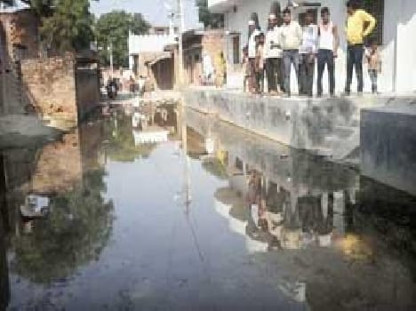 Lack of cleanliness in choke drains , waterlogging outrage