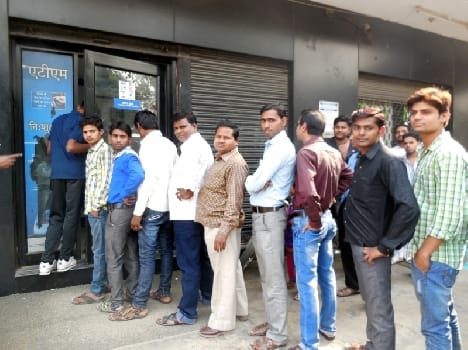 ATM queues were on