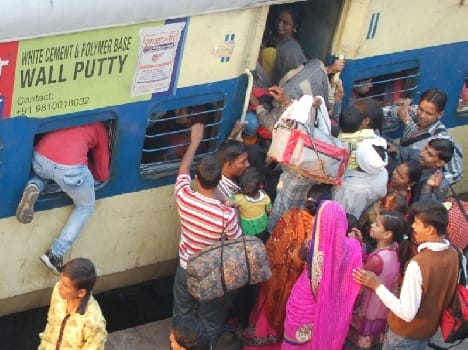Now the trains grew crowded Chhath puja