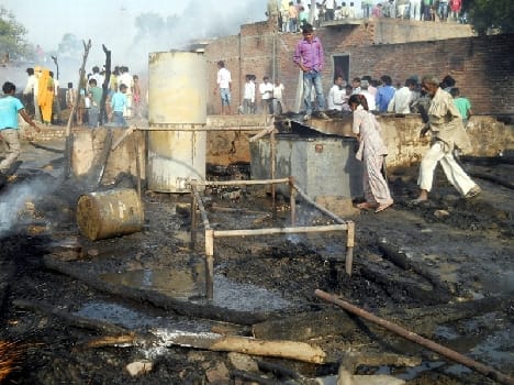 18 houses, fire damage millions