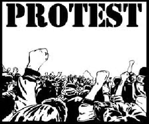 protest of workers