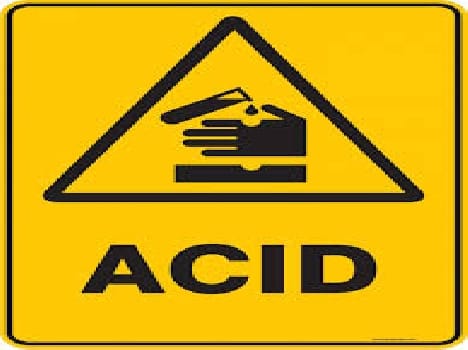 Refusing to drink alcohol poured acid on