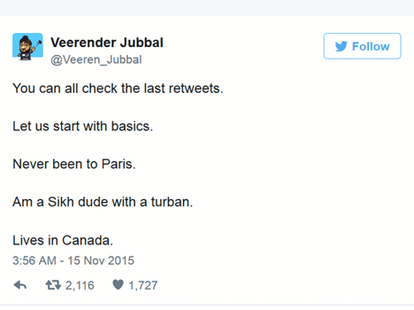 Canadian Sikh's Morphed Selfie Goes Viral As Paris Attack Bomber