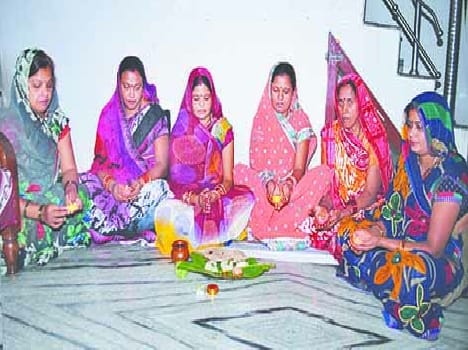 kharna poojan in chath parv celebration