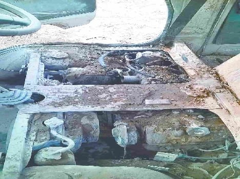 fire in school van