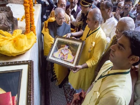 president in radha raman temple