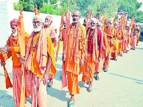 Saints took procession
