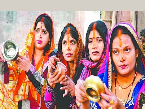 Rising to Sun Maiya called Chhath