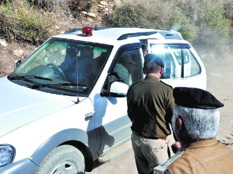 hpwd repaired road to kotla fo cm virbhadra singh visit.