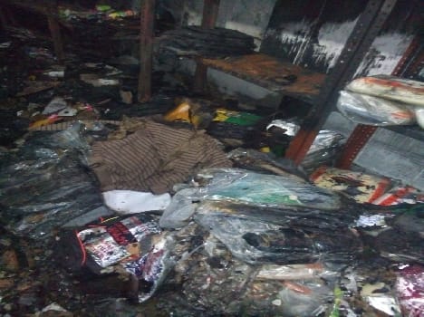 A major fire broke out in clothing store