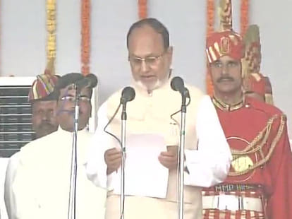 nitish kumar's oath cermony live