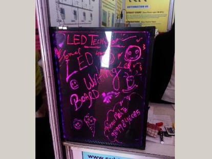 LED writing board will enable to teach in dark night also