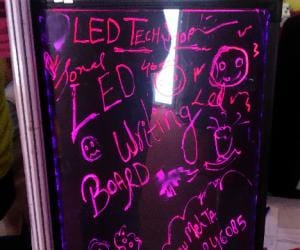 LED writing board will enable to teach in dark night also