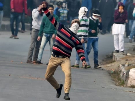 Violent protest in Srinagar