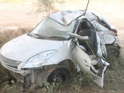 car accident in sirsa, 2 friend killed