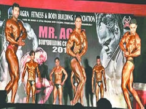 body building in agra college ground