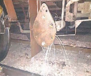 diesel leakage in goods train 