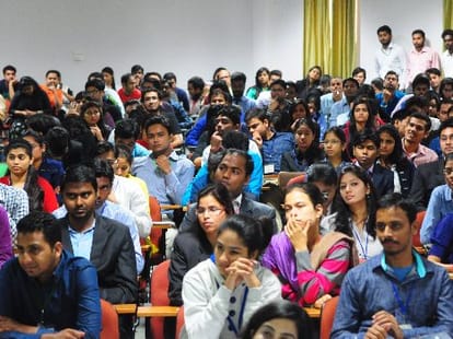 Raveesh Kumar speaks in IIM Lucknow.