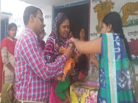 46 percent of children were administered polio