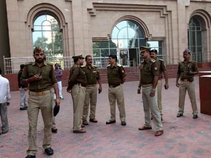 Fire in Bapu Bhawan in lucknow.