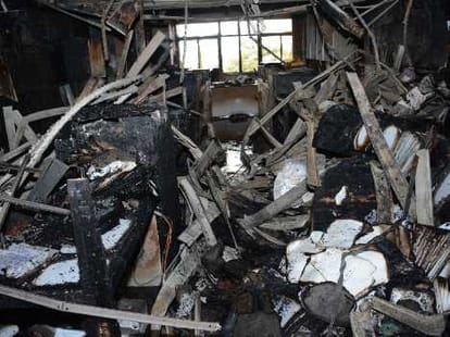 Fire in Bapu Bhawan in lucknow.