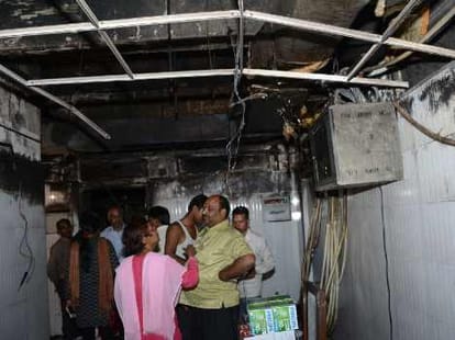 Fire in Bapu Bhawan in lucknow.