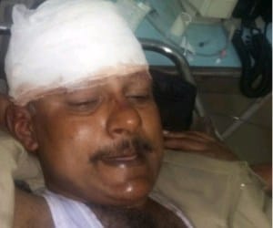 threw stones at police team in chandigarh