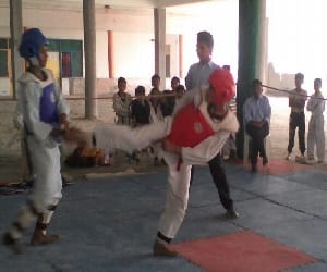 Scholars School student who won the medal in taekwondo