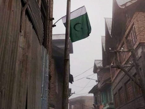 pak flag put up on J&K cm 's ancestral house in anantnag