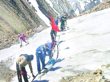 I began to drink cold water line from the high Himalayas