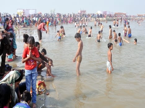 Kartik Purnima : river ghats Grand Faith inundation