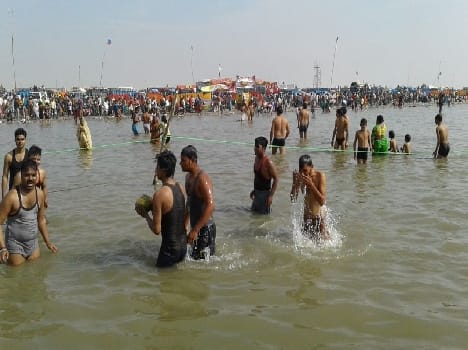 Half a million people took a dip in the Ganges faith