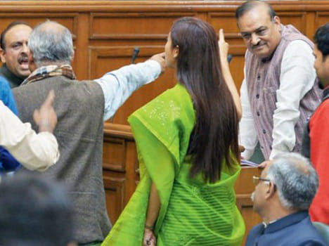 BJP MLA OP Sharma suspended for the entire season.