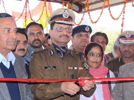 himachal dgp sanjay kumar on a visit to una.