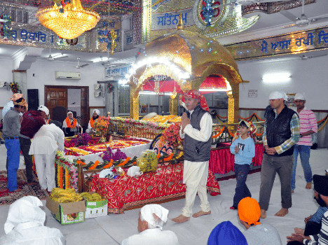 Guru Nanak Jayanti celebration in city.