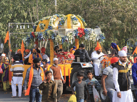 Wahe guru coined the city's proclamation on gurpurb.